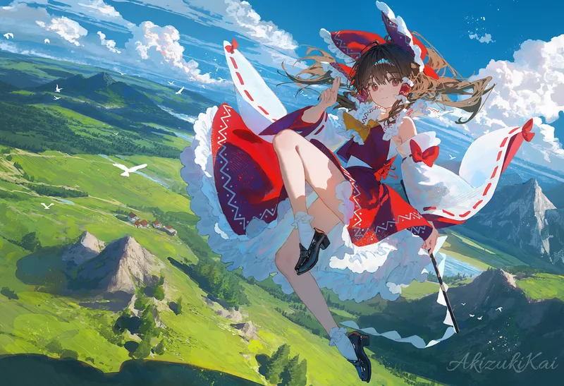 山野间的红白巫女